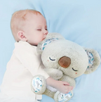 Calming Koala Plush Breathing Aid with Rhythmic Motion, Heartbeat Sound, White Noise, and Warm LED Night Light