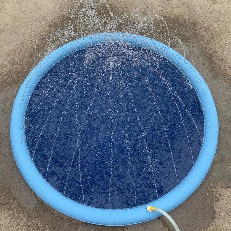 SplashyPaws Non-Slip Sprinkler Splash Pad Water Play Mat for Dogs and Kids with Adjustable Settings