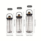 Sports Water Bottle 1.5L 2L 3L BPA-Free Tritan Leakproof with Straw and Time Markers for Gym Fitness Office School