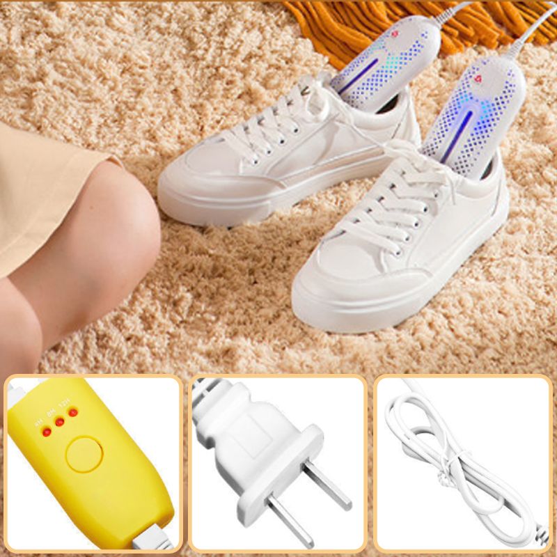 Antibacterial Shoe Dryer 25W with UV Light White High-Temperature Material 21cm