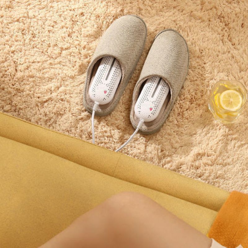 Antibacterial Shoe Dryer 25W with UV Light White High-Temperature Material 21cm