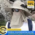 Sand Mountain Trekking Sun Hat UPF 50+ Breathable Outdoor Hiking Hat with Detachable Face Mask