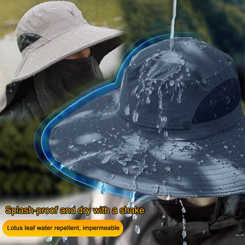 Sand Mountain Trekking Sun Hat UPF 50+ Breathable Outdoor Hiking Hat with Detachable Face Mask