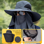 Sand Mountain Trekking Sun Hat UPF 50+ Breathable Outdoor Hiking Hat with Detachable Face Mask