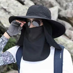 Sand Mountain Trekking Sun Hat UPF 50+ Breathable Outdoor Hiking Hat with Detachable Face Mask