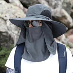 Sand Mountain Trekking Sun Hat UPF 50+ Breathable Outdoor Hiking Hat with Detachable Face Mask