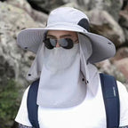 Sand Mountain Trekking Sun Hat UPF 50+ Breathable Outdoor Hiking Hat with Detachable Face Mask