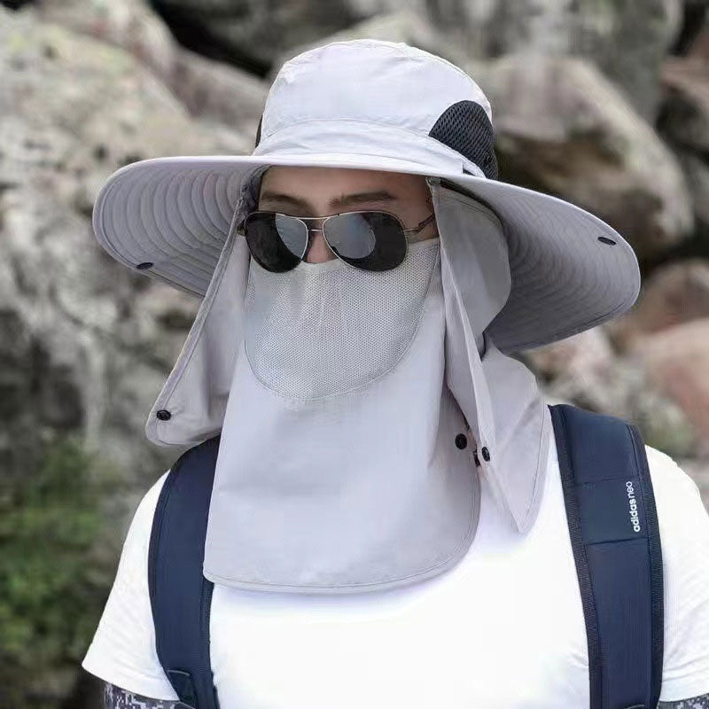 Sand Mountain Trekking Sun Hat UPF 50+ Breathable Outdoor Hiking Hat with Detachable Face Mask