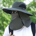 Sand Mountain Trekking Sun Hat UPF 50+ Breathable Outdoor Hiking Hat with Detachable Face Mask