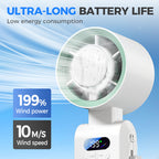Personal Misting Fan Portable Handheld with Ice Compartment Rechargeable 3 Speeds Neck Strap for Outdoor Sports Travel Gym