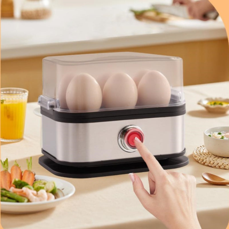 Multifunctional Egg Cooker with Transparent Lid for Steaming Eggs, Vegetables, and Snacks