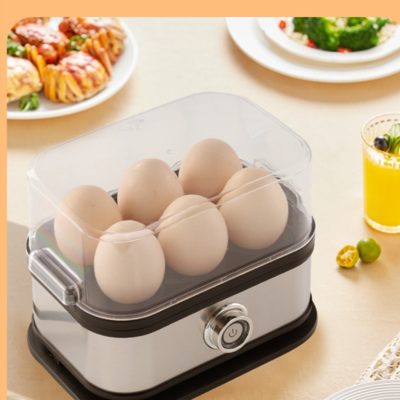 Multifunctional Egg Cooker with Transparent Lid for Steaming Eggs, Vegetables, and Snacks