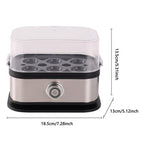 Multifunctional Egg Cooker with Transparent Lid for Steaming Eggs, Vegetables, and Snacks