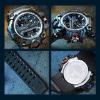 Men's Multifunction Watch with Luminous Display, Stopwatch, Timer, Alarm, Water Resistant 50m, Scratch-Resistant Acrylic Glass