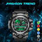 Men's Multifunction Watch with Luminous Display, Stopwatch, Timer, Alarm, Water Resistant 50m, Scratch-Resistant Acrylic Glass