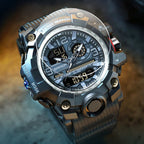 Men's Multifunction Watch with Luminous Display, Stopwatch, Timer, Alarm, Water Resistant 50m, Scratch-Resistant Acrylic Glass