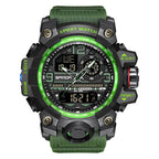 Men's Multifunction Watch with Luminous Display, Stopwatch, Timer, Alarm, Water Resistant 50m, Scratch-Resistant Acrylic Glass