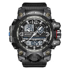 Men's Multifunction Watch with Luminous Display, Stopwatch, Timer, Alarm, Water Resistant 50m, Scratch-Resistant Acrylic Glass