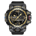 Men's Multifunction Watch with Luminous Display, Stopwatch, Timer, Alarm, Water Resistant 50m, Scratch-Resistant Acrylic Glass