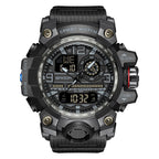 Men's Multifunction Watch with Luminous Display, Stopwatch, Timer, Alarm, Water Resistant 50m, Scratch-Resistant Acrylic Glass
