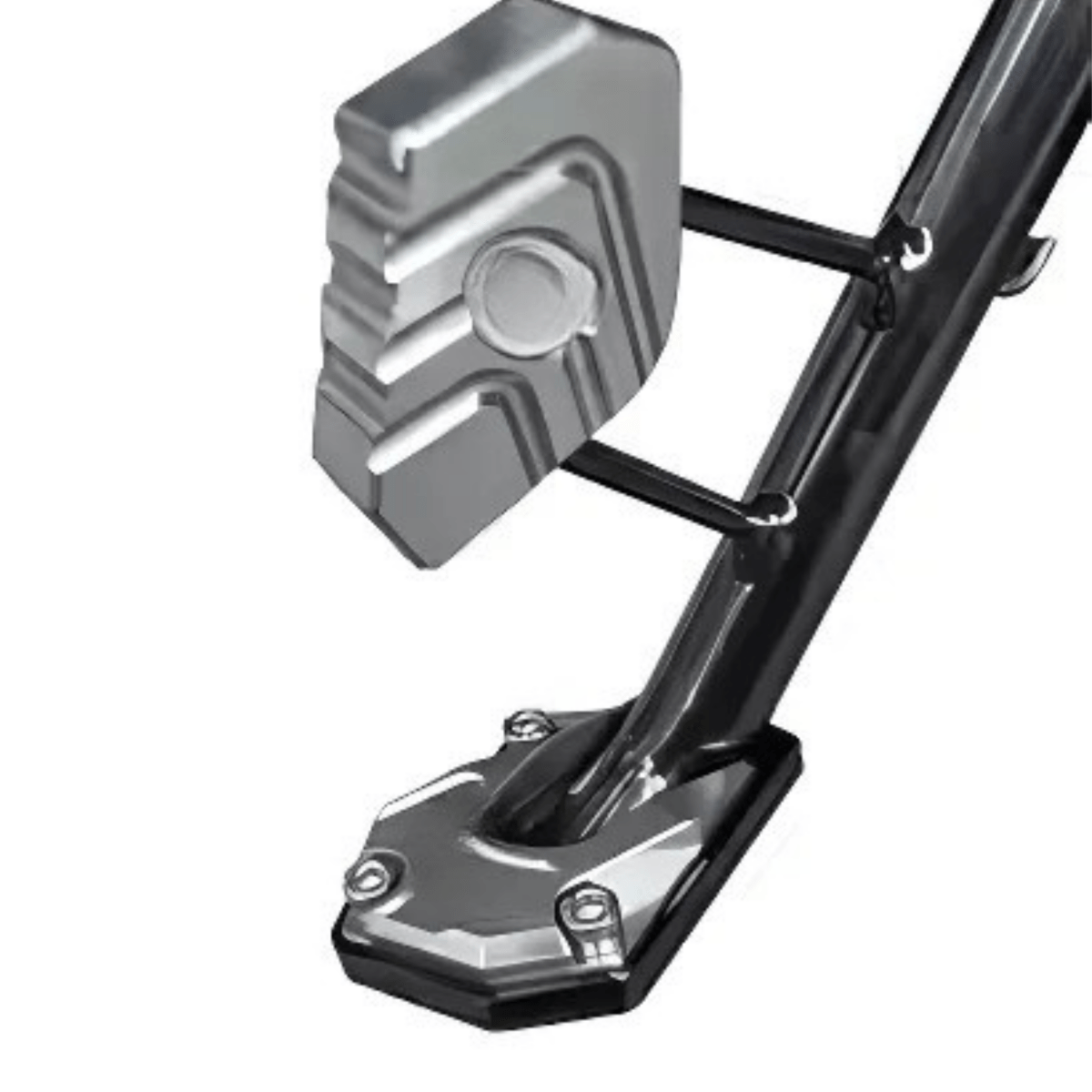 Stabiliride Aluminum Motorcycle Kickstand Pad Non-Slip Lightweight for Stable Parking on Soft Surfaces