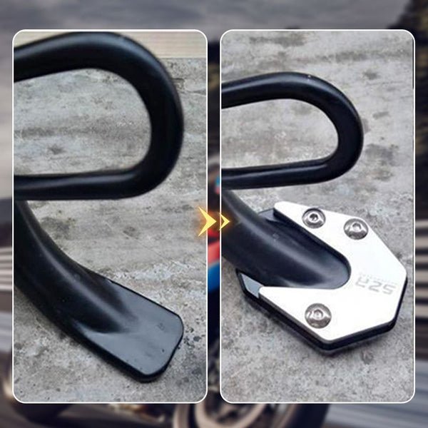 Stabiliride Aluminum Motorcycle Kickstand Pad Non-Slip Lightweight for Stable Parking on Soft Surfaces