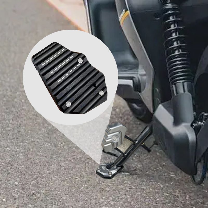 Stabiliride Aluminum Motorcycle Kickstand Pad Non-Slip Lightweight for Stable Parking on Soft Surfaces