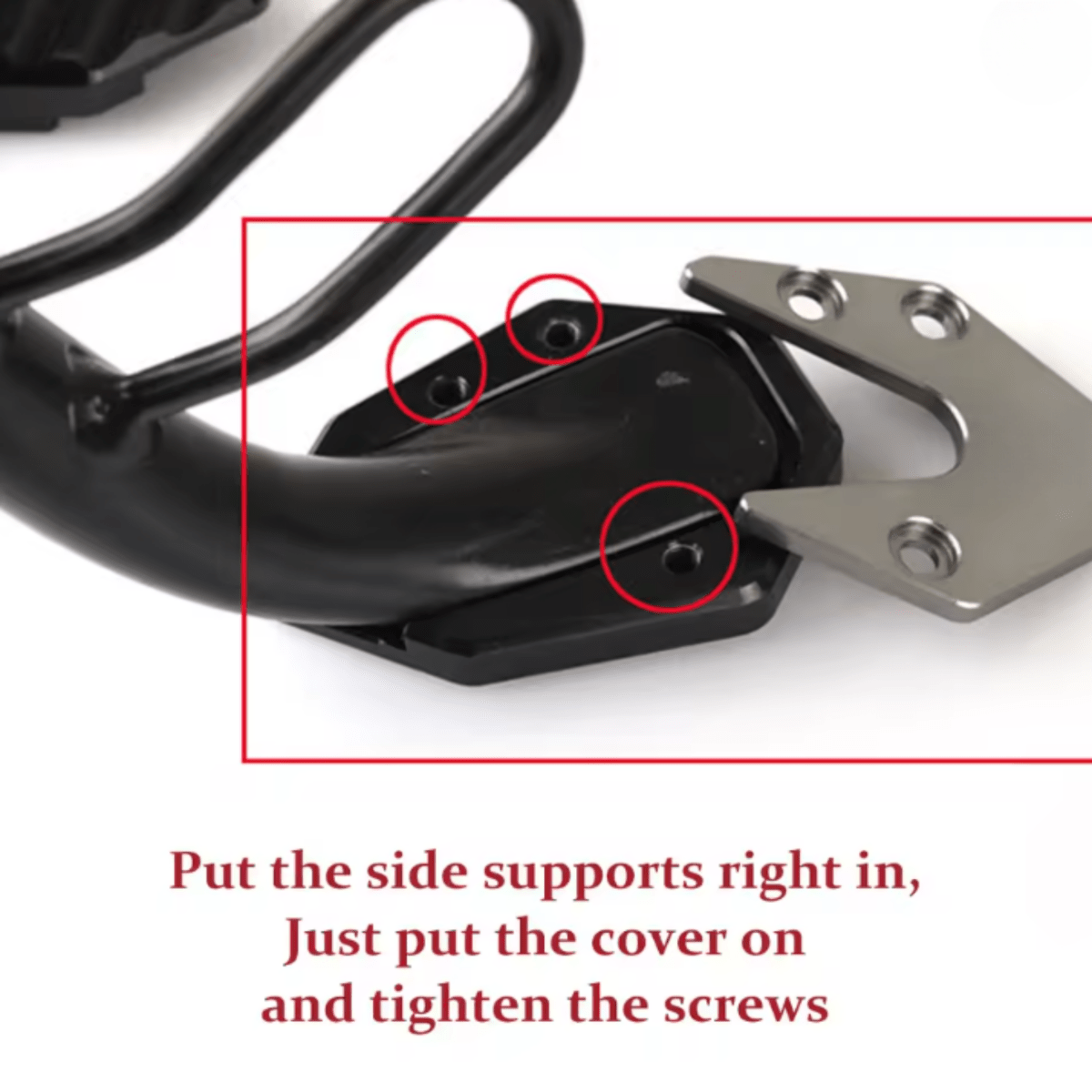 Stabiliride Aluminum Motorcycle Kickstand Pad Non-Slip Lightweight for Stable Parking on Soft Surfaces