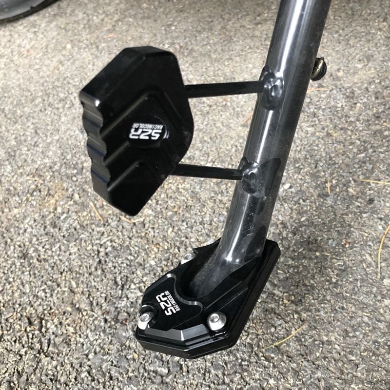 Stabiliride Aluminum Motorcycle Kickstand Pad Non-Slip Lightweight for Stable Parking on Soft Surfaces