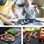 Reusable Non-Stick Glass Fibre Cloth Baking Mats Set of 5 40x33 cm Dishwasher Safe Eco-Friendly