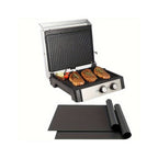 FlameGuard Non-Stick BBQ Grill Mats Set of 5 Heat-Resistant Glass Fibre Cloth Reusable