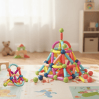 Stickcraft Magnetic Building Rods Creative Construction Toy for Kids Ages 2+ BPA-Free