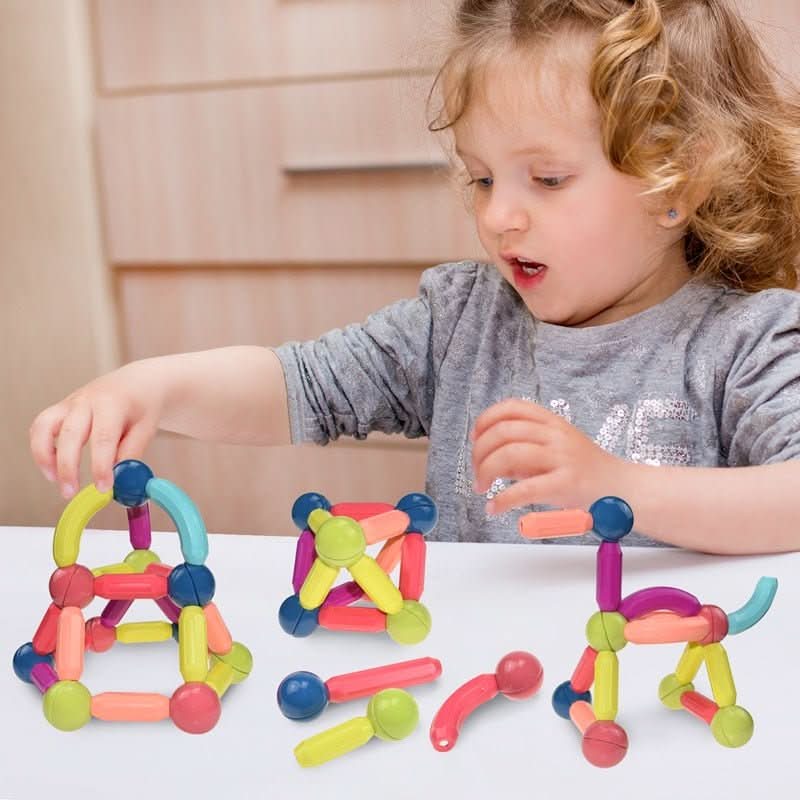 Stickcraft Magnetic Building Rods Creative Construction Toy for Kids Ages 2+ BPA-Free