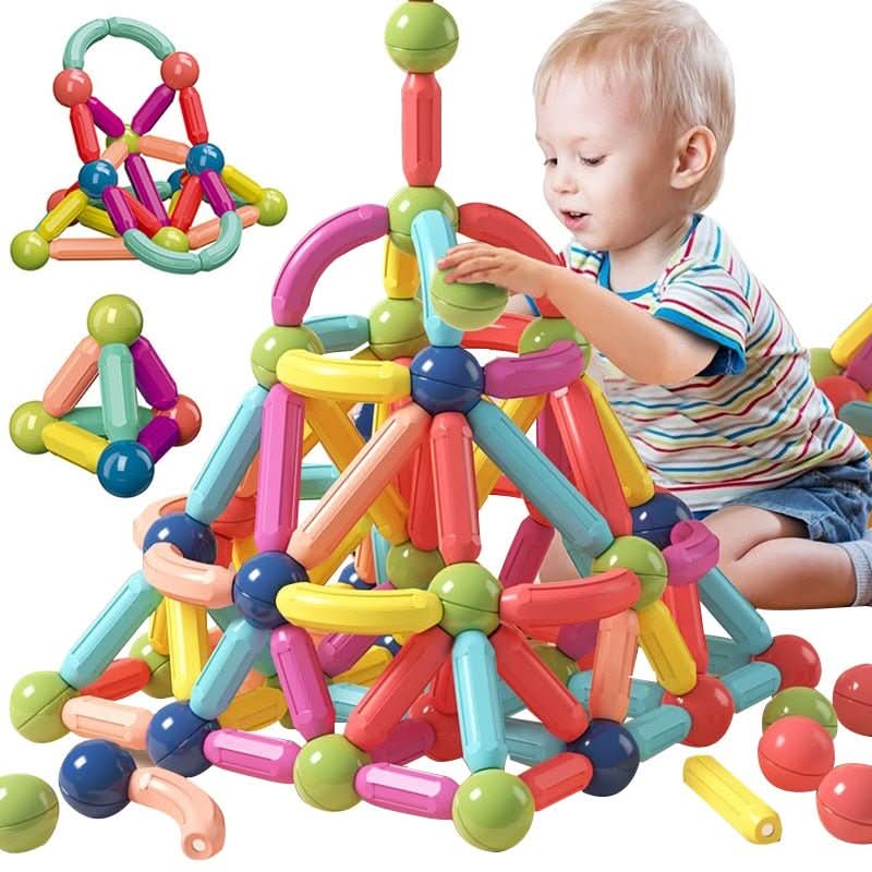 Stickcraft Magnetic Building Rods Creative Construction Toy for Kids Ages 2+ BPA-Free