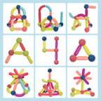 Stickcraft Magnetic Building Rods Creative Construction Toy for Kids Ages 2+ BPA-Free