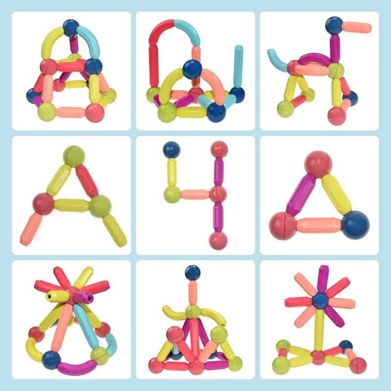 Stickcraft Magnetic Building Rods Creative Construction Toy for Kids Ages 2+ BPA-Free