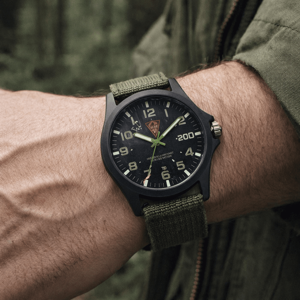 Sturmzeit Shockproof Tactical Watch with Illuminated Dial Splash Resistant Outdoor Wristwatch