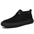 SuedeStride Genuine Suede Flat Heel Shoes with Textured Rubber Sole for All-Day Comfort and Grip