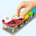 7-Day Weekly Pill Organizer Moisture-Proof BPA-Free Compartments Large Medication Case for Seniors and Caregivers