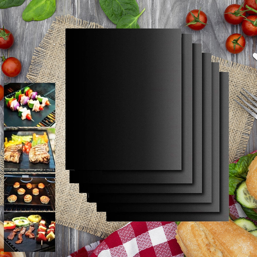 Reusable Non-Stick Glass Fibre Cloth Baking Mats Set of 5 40x33 cm Dishwasher Safe Eco-Friendly
