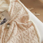 WarmWool Lambswool Blanket Reversible Plush Fleece Throw Ultra Soft Warm Winter Bedding