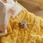 WarmWool Lambswool Blanket Reversible Plush Fleece Throw Ultra Soft Warm Winter Bedding
