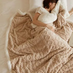 WarmWool Lambswool Blanket Reversible Plush Fleece Throw Ultra Soft Warm Winter Bedding