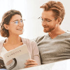 Titanium Progressive Glasses Lightweight Frame Dual Vision Distance and Near Reading Eyewear