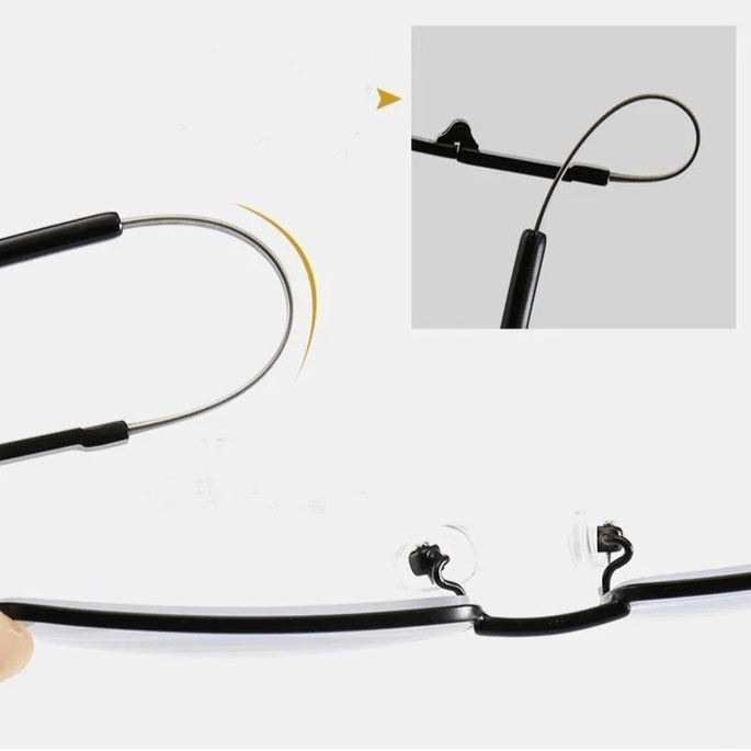 Titanium Progressive Glasses Lightweight Frame Dual Vision Distance and Near Reading Eyewear