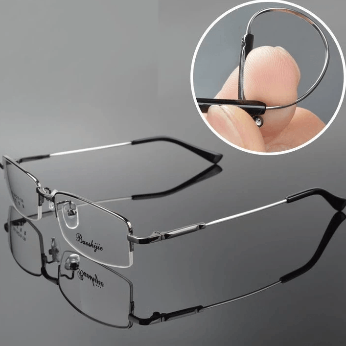 Titanium Progressive Glasses Lightweight Frame Dual Vision Distance and Near Reading Eyewear