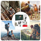 24 Day Outdoor Survival Gear Countdown Calendar with 24 Metal and ABS Camping Tools
