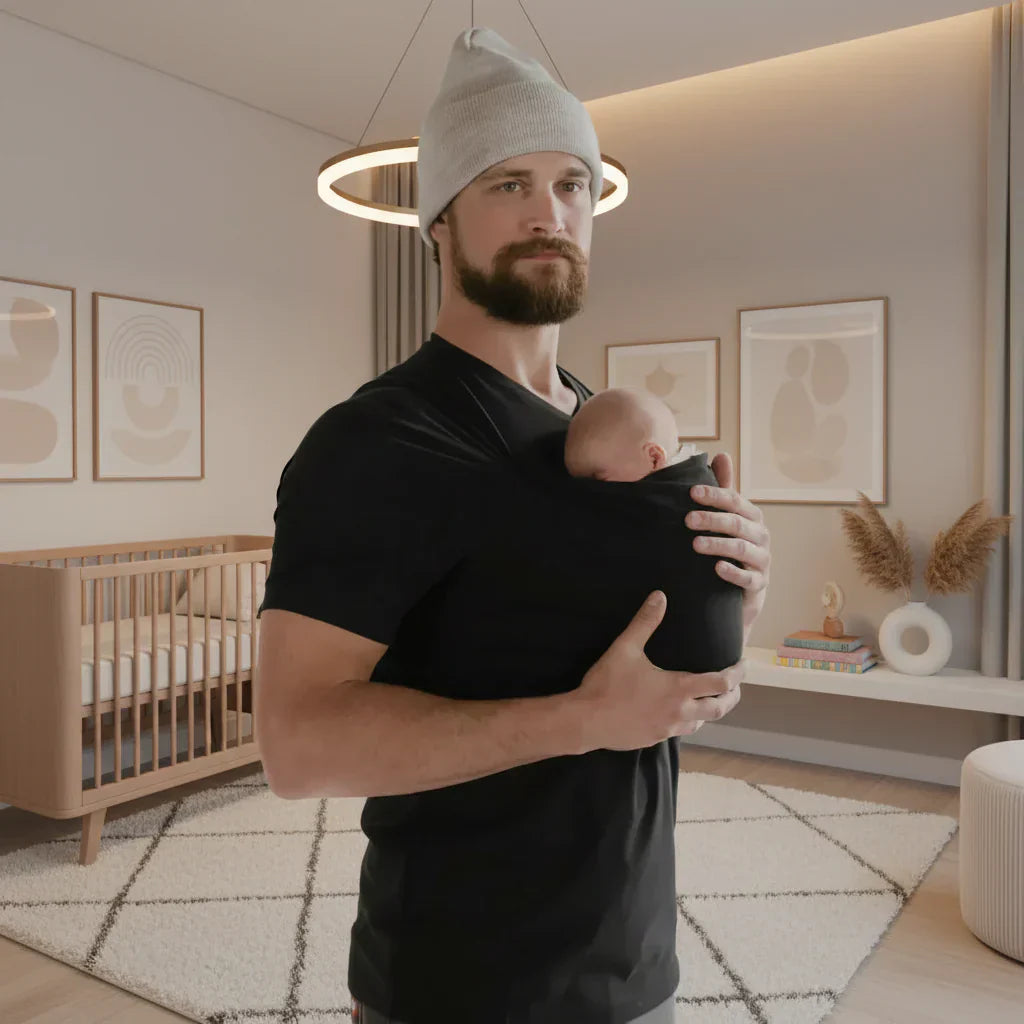 Ergonomic T-Shirt Baby Carrier with Adjustable Breathable Straps Lightweight Hands-Free Baby Wrap