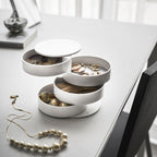 Harrow Twist Around Jewelry Organizer Plastic 4-Layer Round Accessory Storage 8cm x 9.5cm