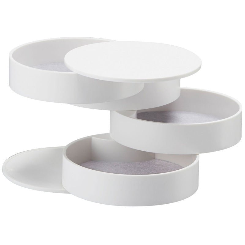 Harrow Twist Around Jewelry Organizer Plastic 4-Layer Round Accessory Storage 8cm x 9.5cm